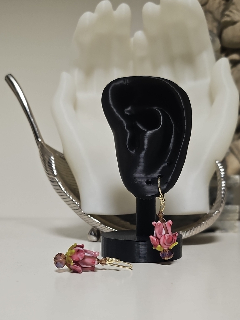 Artisan Rose Earrings